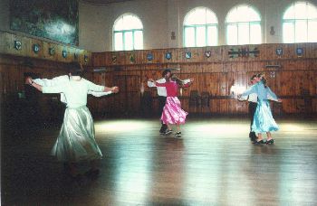 Great dance floor, large hall with stage